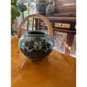 Korean Celadon Crackle Pottery Vase